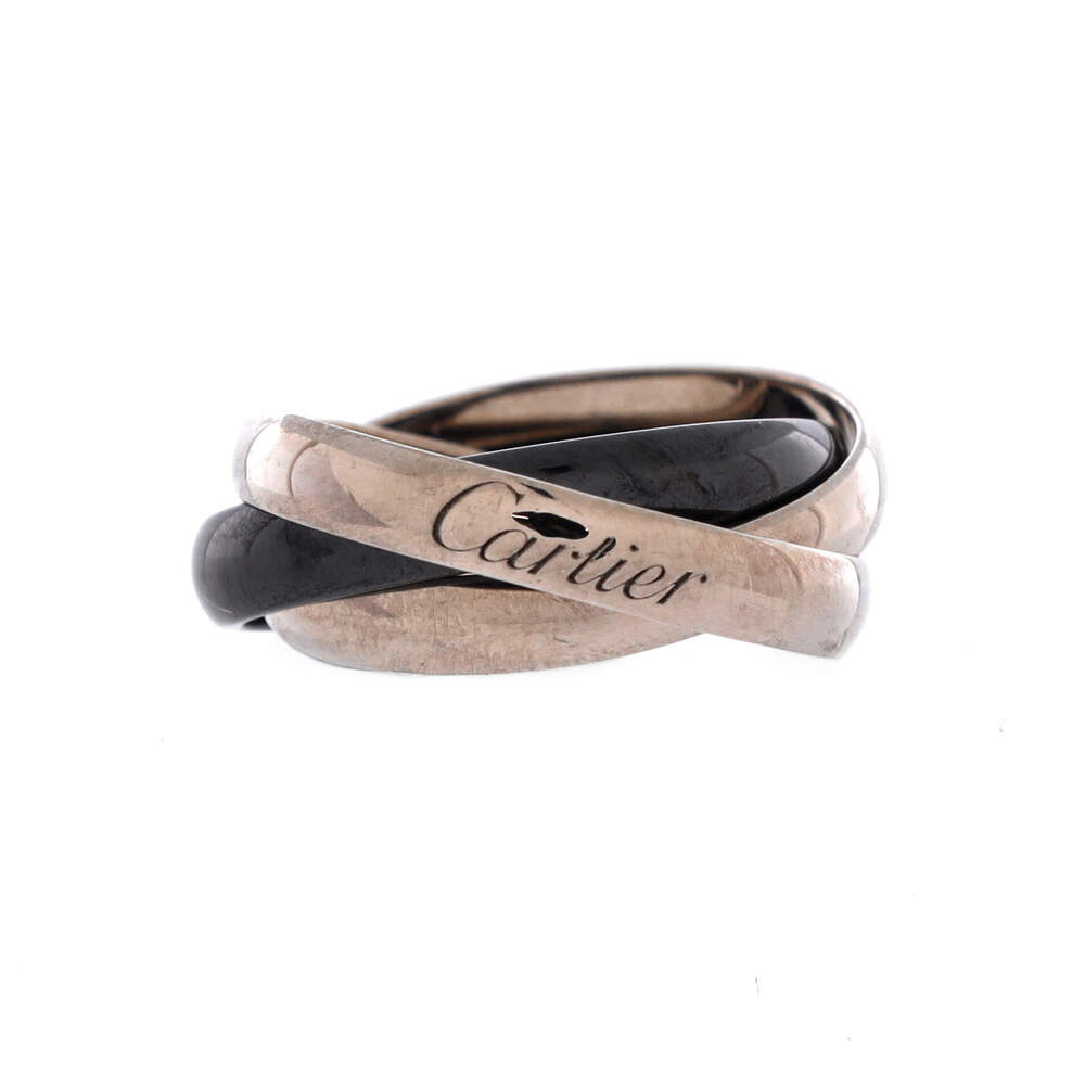 Cartier Trinity Ring 18K White Gold and Ceramic